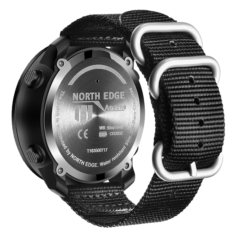NORTH EDGE Reloj Digital Deportivo para Hombre - Altímetro, Barómetro, Brújula, Resistente 50m