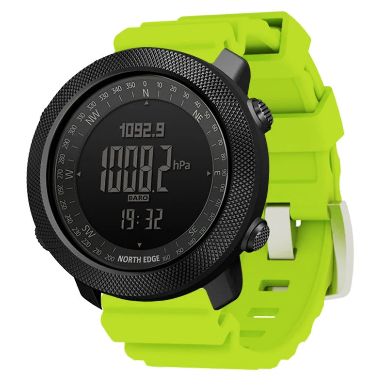 NORTH EDGE Reloj Digital Deportivo para Hombre - Altímetro, Barómetro, Brújula, Resistente 50m