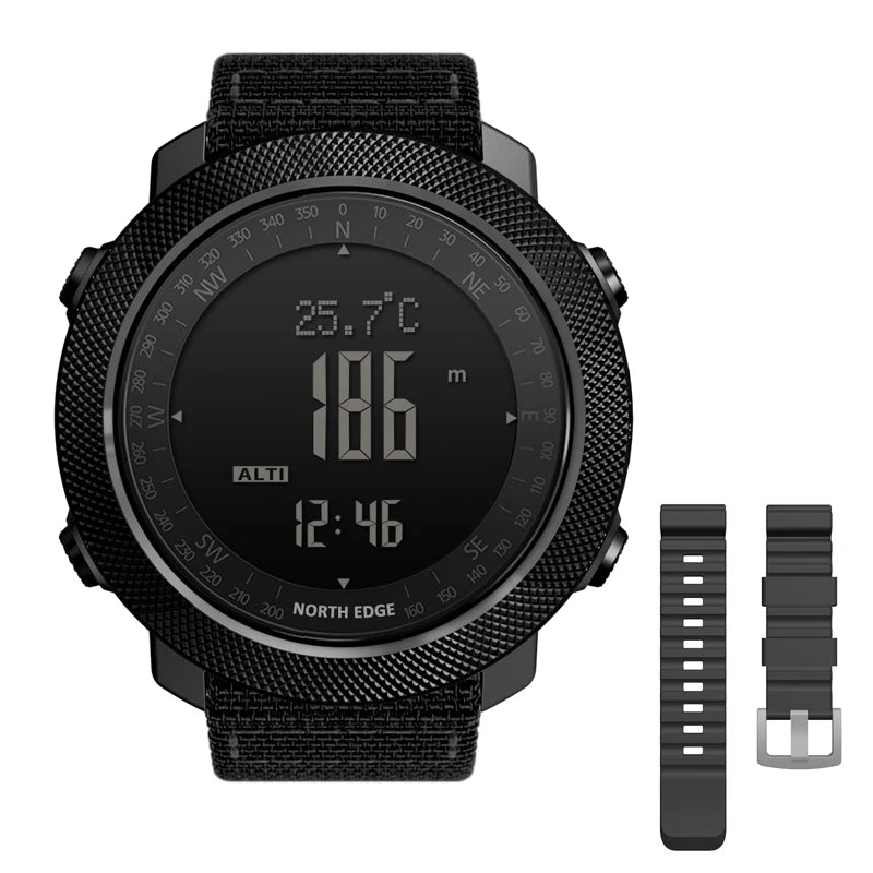 NORTH EDGE Reloj Digital Deportivo para Hombre - Altímetro, Barómetro, Brújula, Resistente 50m
