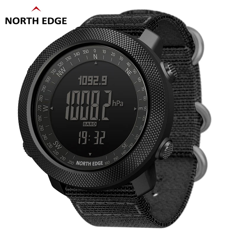 NORTH EDGE Reloj Digital Deportivo para Hombre - Altímetro, Barómetro, Brújula, Resistente 50m