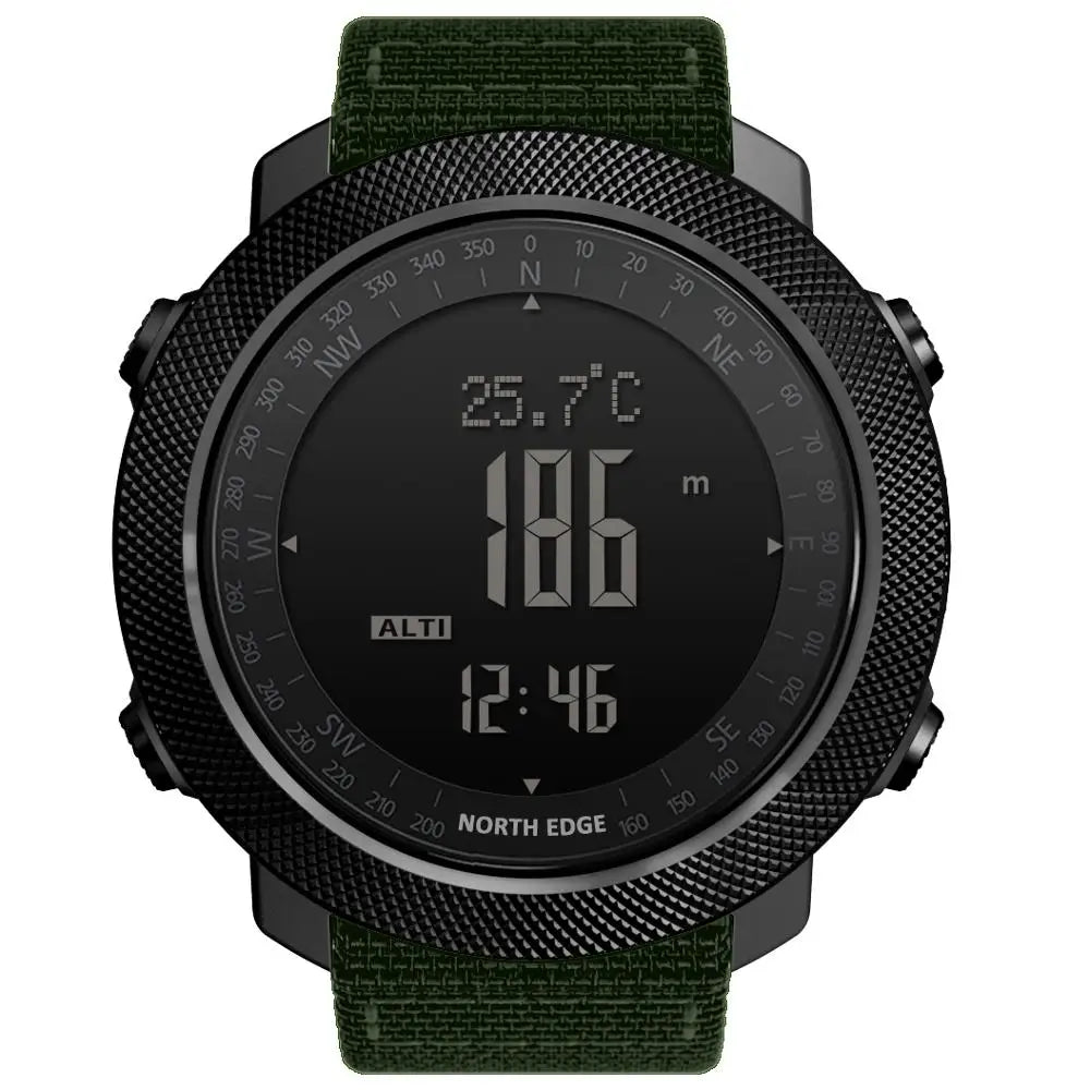 NORTH EDGE Reloj Digital Deportivo para Hombre - Altímetro, Barómetro, Brújula, Resistente 50m