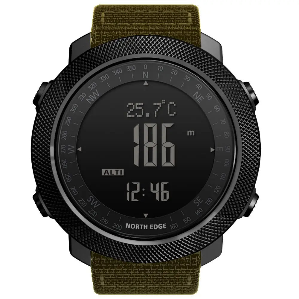 NORTH EDGE Reloj Digital Deportivo para Hombre - Altímetro, Barómetro, Brújula, Resistente 50m