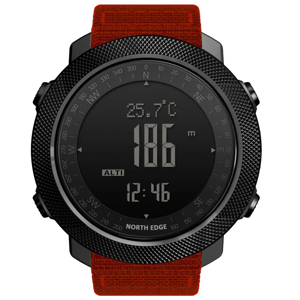 NORTH EDGE Reloj Digital Deportivo para Hombre - Altímetro, Barómetro, Brújula, Resistente 50m