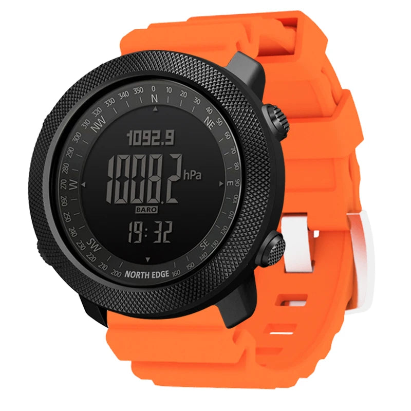 NORTH EDGE Reloj Digital Deportivo para Hombre - Altímetro, Barómetro, Brújula, Resistente 50m
