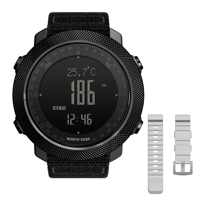 NORTH EDGE Reloj Digital Deportivo para Hombre - Altímetro, Barómetro, Brújula, Resistente 50m