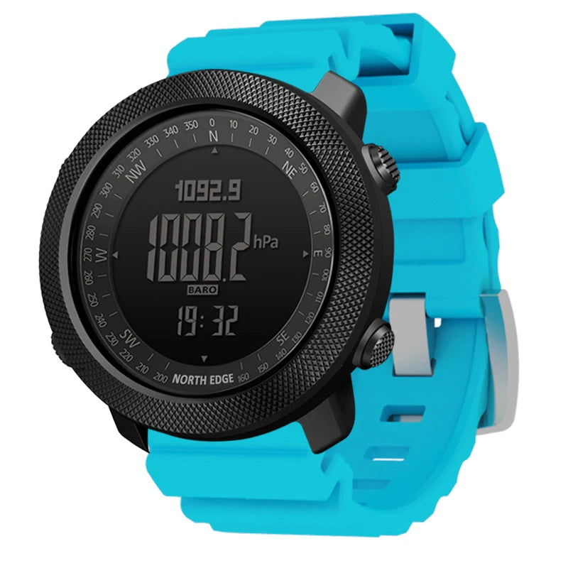 NORTH EDGE Reloj Digital Deportivo para Hombre - Altímetro, Barómetro, Brújula, Resistente 50m