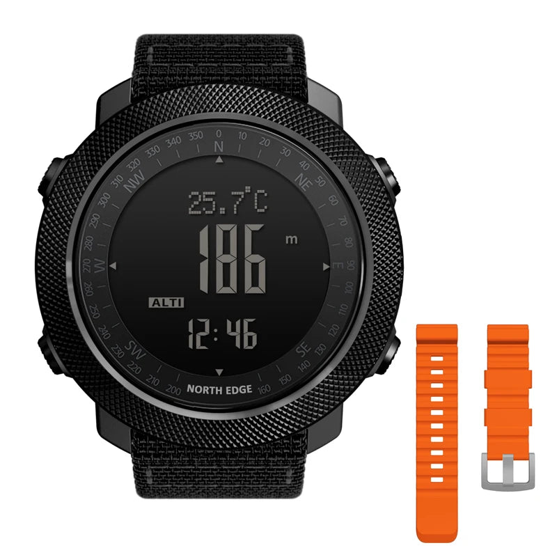 NORTH EDGE Reloj Digital Deportivo para Hombre - Altímetro, Barómetro, Brújula, Resistente 50m
