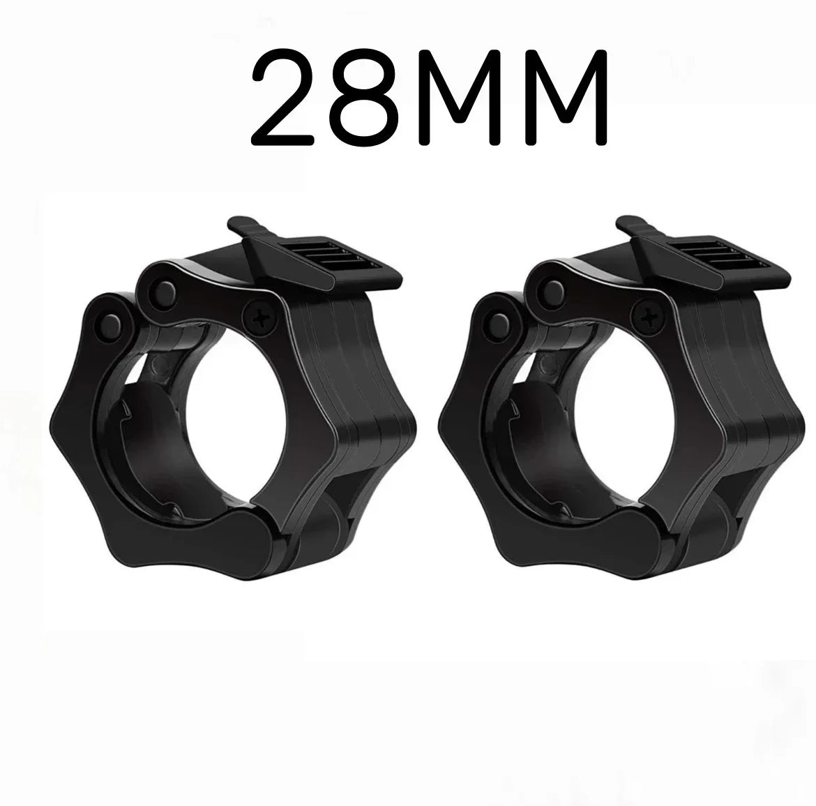 2 Cierres Rápidos para Barra de Pesas 25/28/30mm - Collares de Seguridad para Halterofilia