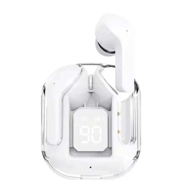 Auriculares TWS T2 Bluetooth Transparentes con ENC - Pantalla Digital de Carga, Sonido Estéreo para Móvil