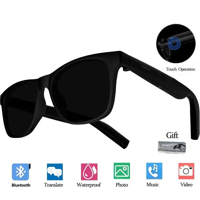 Lenovo AI Smart Glasses 8K Touch Control Photo Camera Recording Translator Voice Assistant Music Wireless Bluetooth Sunglasses