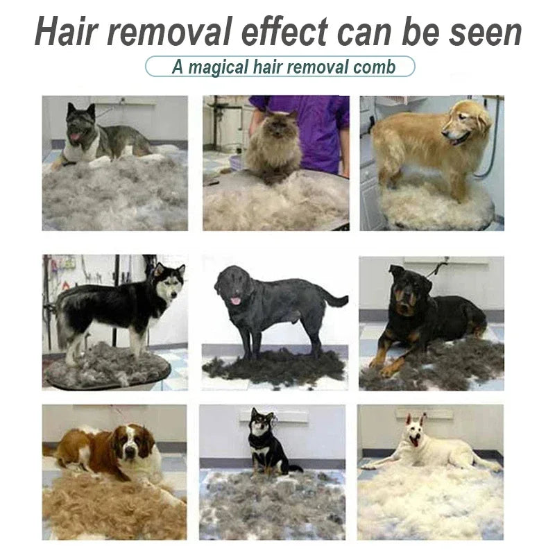 Cepillo Quitapelos para Perros y Gatos - Peine de Aseo y Eliminación de Pelo Flotante para Mascotas