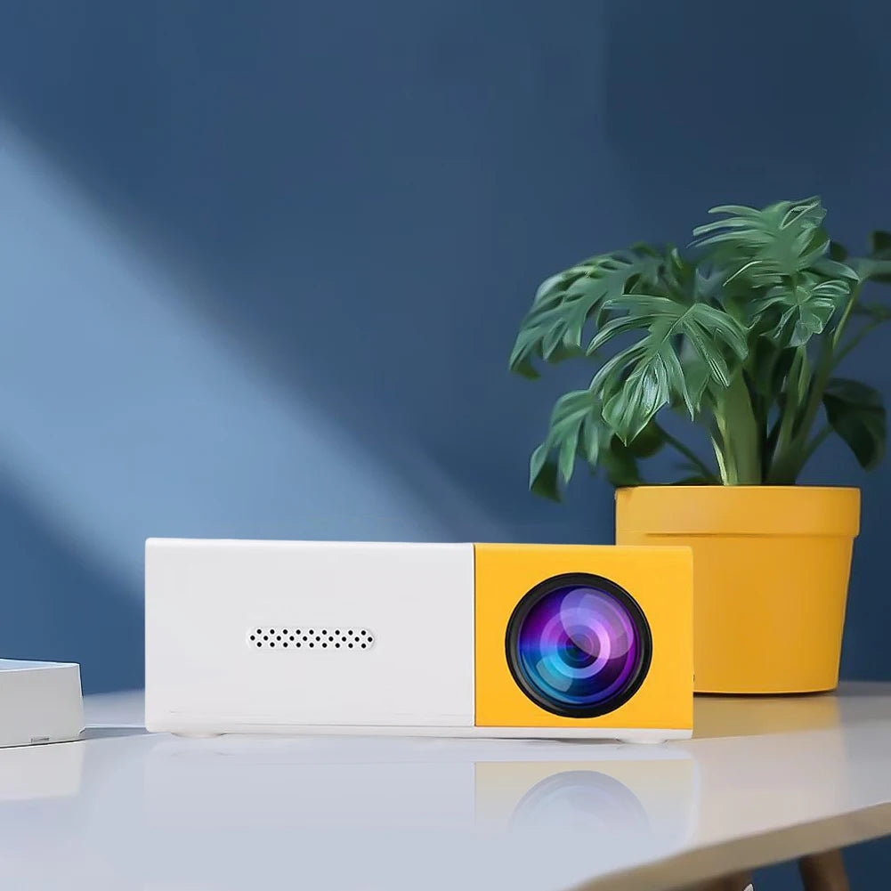 Proyector Portátil HD 1080P 400 Lúmenes - Mini Proyector de Bolsillo con HDMI, USB y Mando a Distancia para Cine en Casa