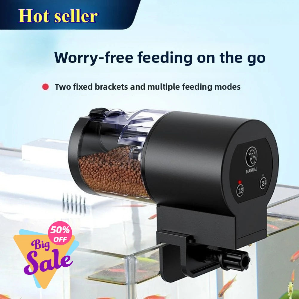Alimentador Automático para Acuarios 100ml con Temporizador Programable - Funciona con Pilas, Ideal para Vacaciones