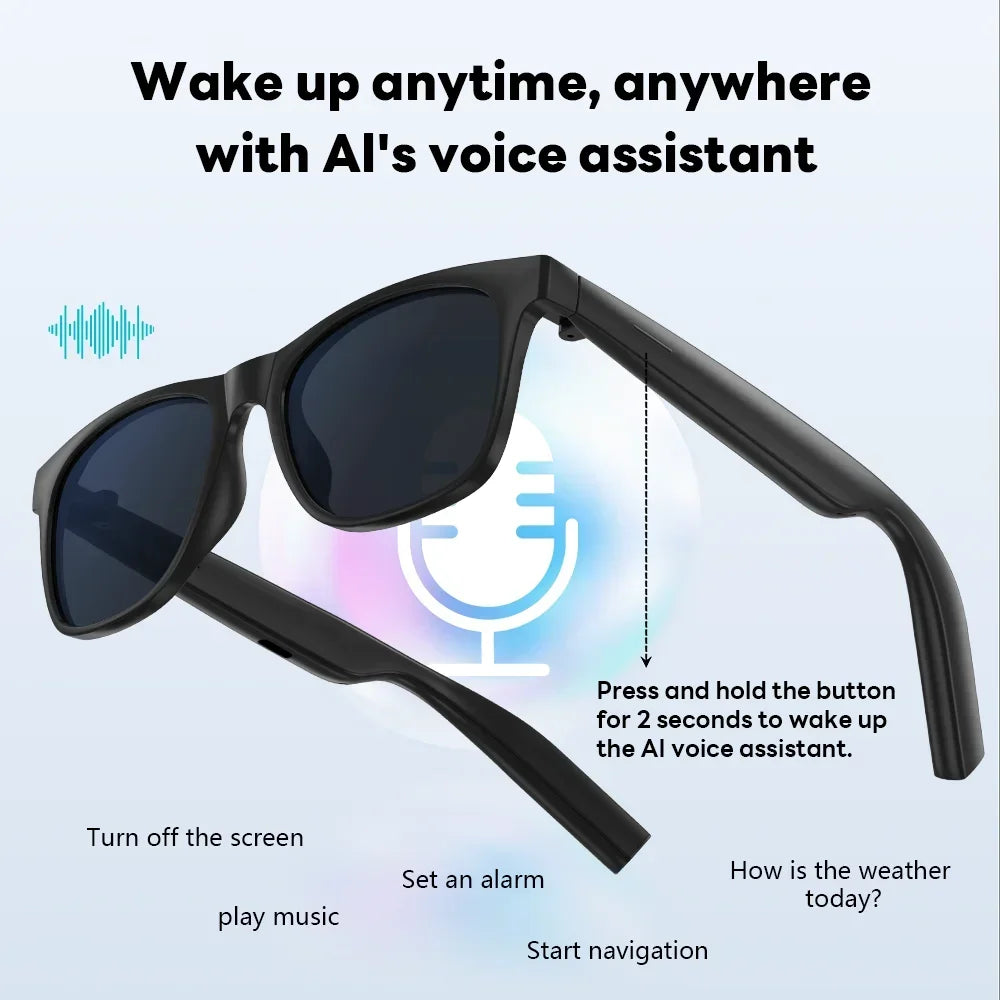 Lenovo AI Smart Glasses 8K Touch Control Photo Camera Recording Translator Voice Assistant Music Wireless Bluetooth Sunglasses