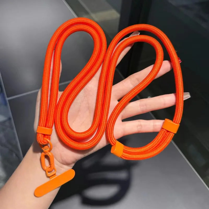 Correa Cruzada Ajustable para Móvil - Colgante Antipérdida para Cuello con Parche Adhesivo para Exterior