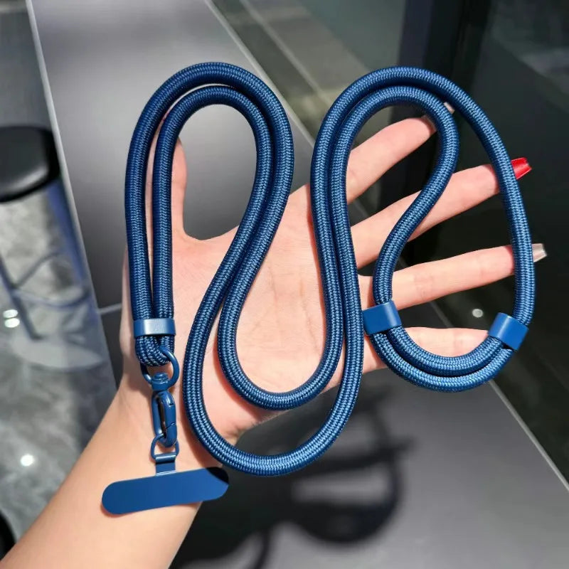 Correa Cruzada Ajustable para Móvil - Colgante Antipérdida para Cuello con Parche Adhesivo para Exterior