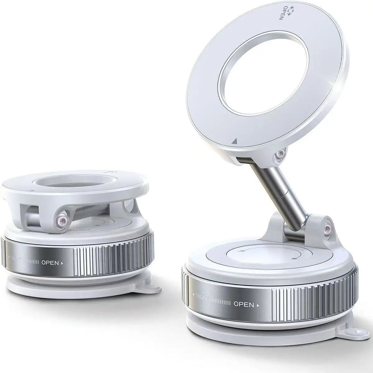 Soporte Magnético para Móvil con Ventosa MagSafe - Ajustable 360°, Plegable y de Bolsillo para Coche