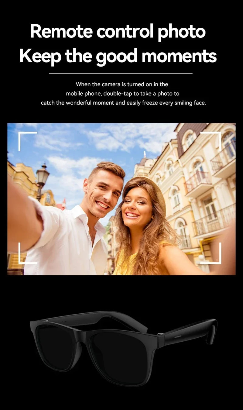 Lenovo AI Smart Glasses 8K Touch Control Photo Camera Recording Translator Voice Assistant Music Wireless Bluetooth Sunglasses