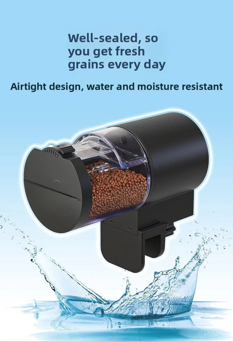 Alimentador Automático para Acuarios 100ml con Temporizador Programable - Funciona con Pilas, Ideal para Vacaciones