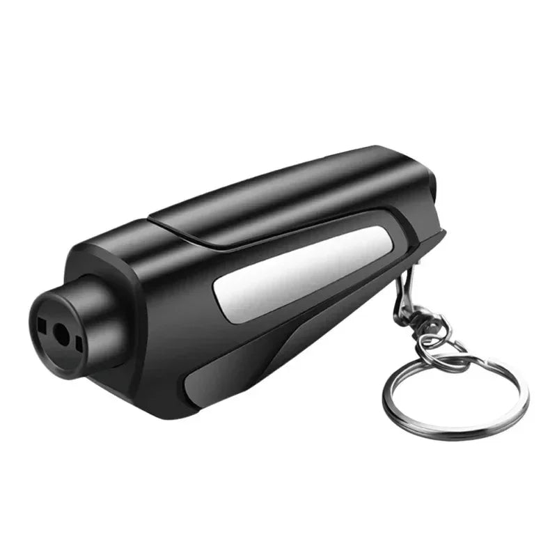 Martillo de Emergencia para Coche Multifunción - Rompecristales y Cortacinturón con Llavero