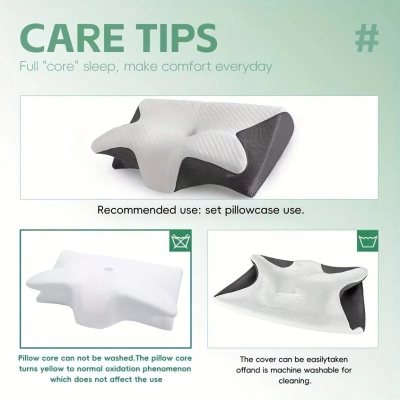 Almohada Cervical Ergonómica 2025 - Soporte Suave y Firme para Dormir de Lado, Boca Arriba y Boca Abajo