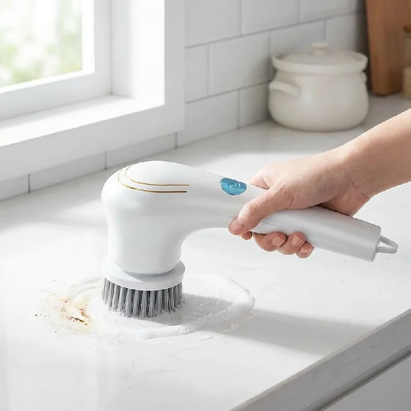 Cepillo Limpiador Eléctrico Recargable - Fregador Inalámbrico Potente para Cocina, Fregadero y Azulejos