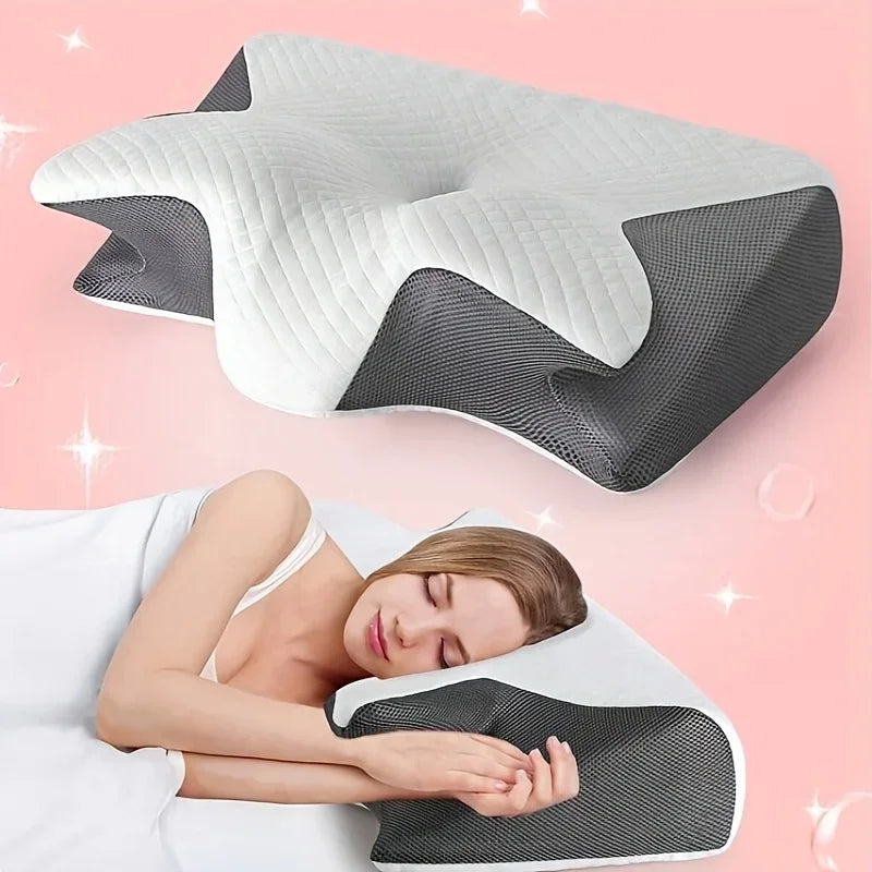 Almohada Cervical Ergonómica 2025 - Soporte Suave y Firme para Dormir de Lado, Boca Arriba y Boca Abajo
