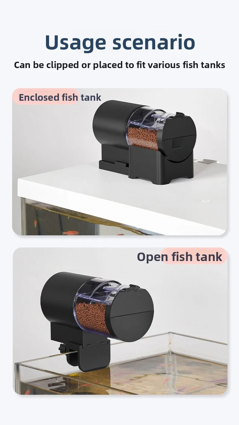 Alimentador Automático para Acuarios 100ml con Temporizador Programable - Funciona con Pilas, Ideal para Vacaciones