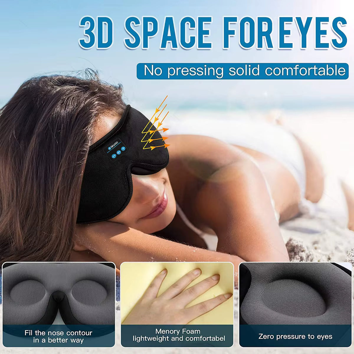 Auriculares 3D para Dormir