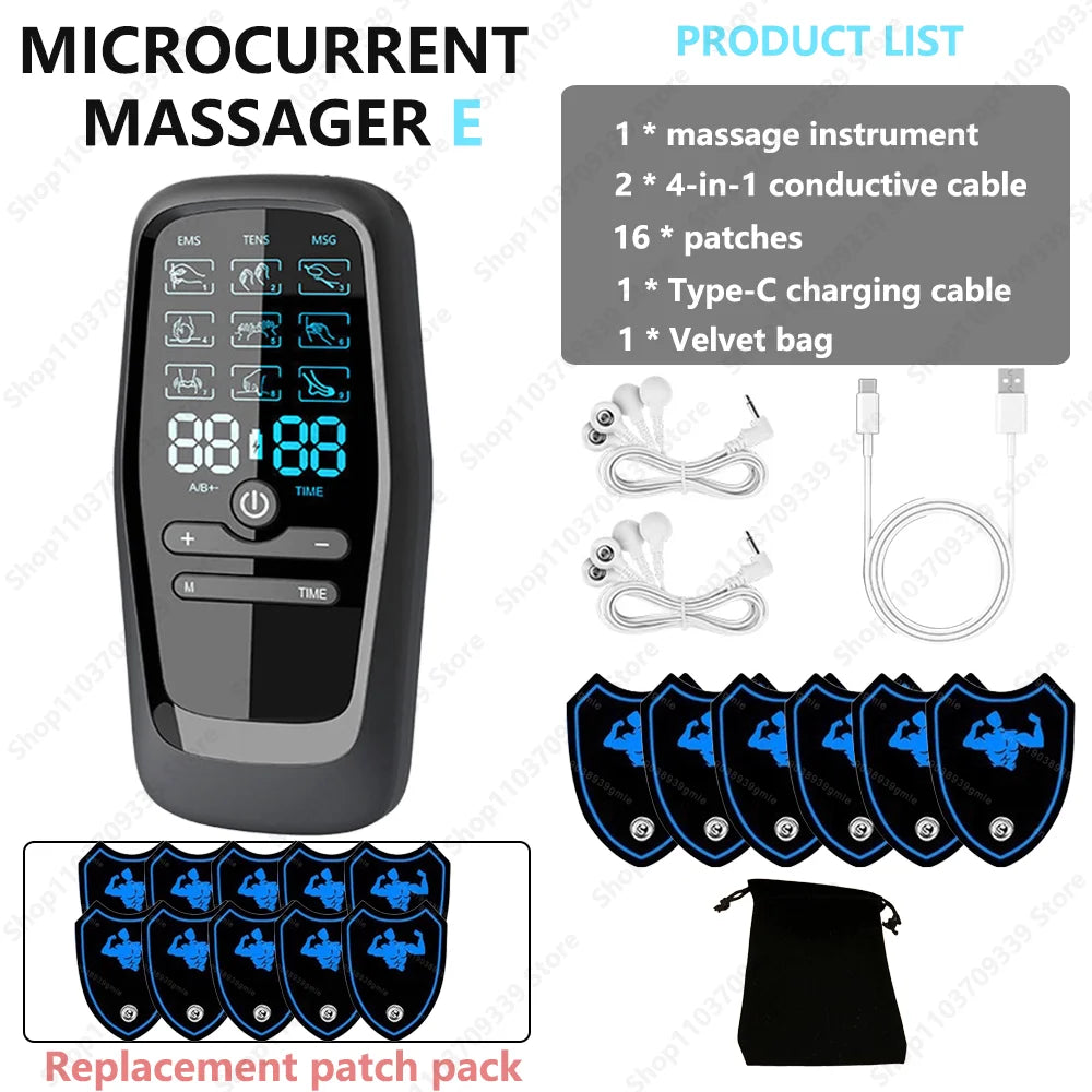 Estimulador Muscular TENS EMS - Masajeador Eléctrico de Acupuntura y Fisioterapia Digital