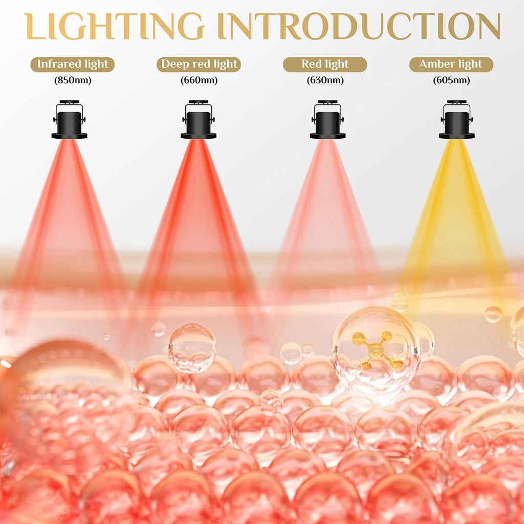 Máscara LED Silicona con Cuello - Luz Roja e Infrarroja para Cuidado de Piel en Casa