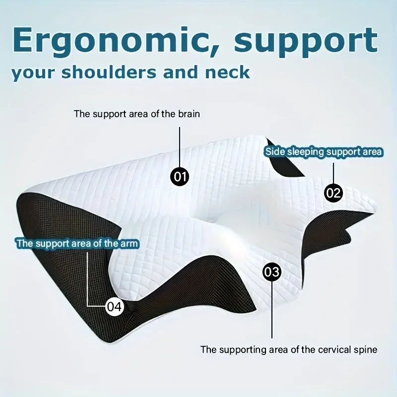 Almohada Cervical Ergonómica 2025 - Soporte Suave y Firme para Dormir de Lado, Boca Arriba y Boca Abajo