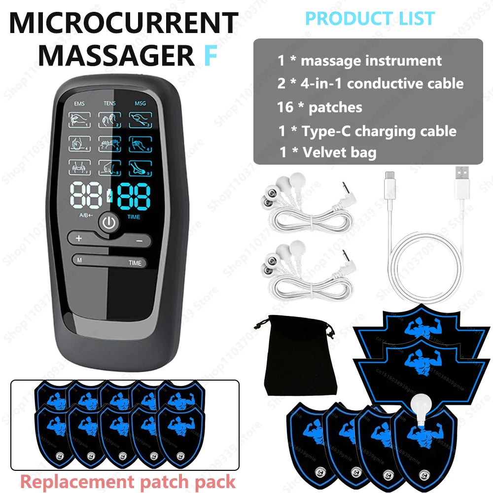 Estimulador Muscular TENS EMS - Masajeador Eléctrico de Acupuntura y Fisioterapia Digital