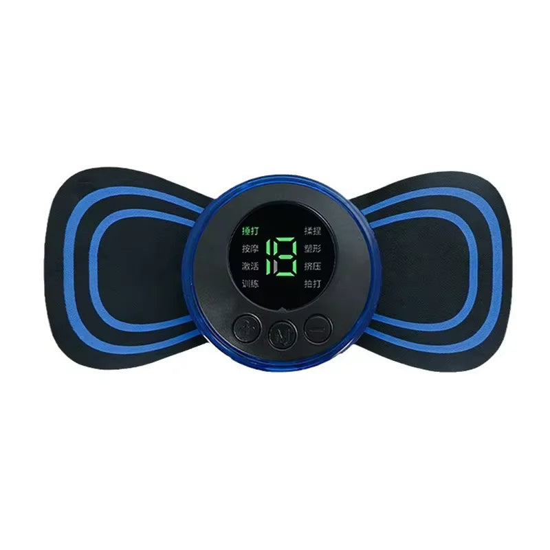 Masajeador Cervical Eléctrico Mini - Parche Estimulador EMS de Microcorriente para Cuello y Espalda