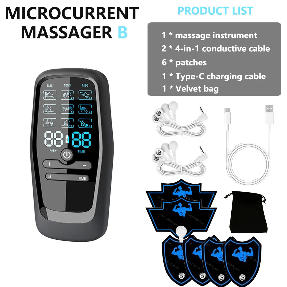 Estimulador Muscular TENS EMS - Masajeador Eléctrico de Acupuntura y Fisioterapia Digital