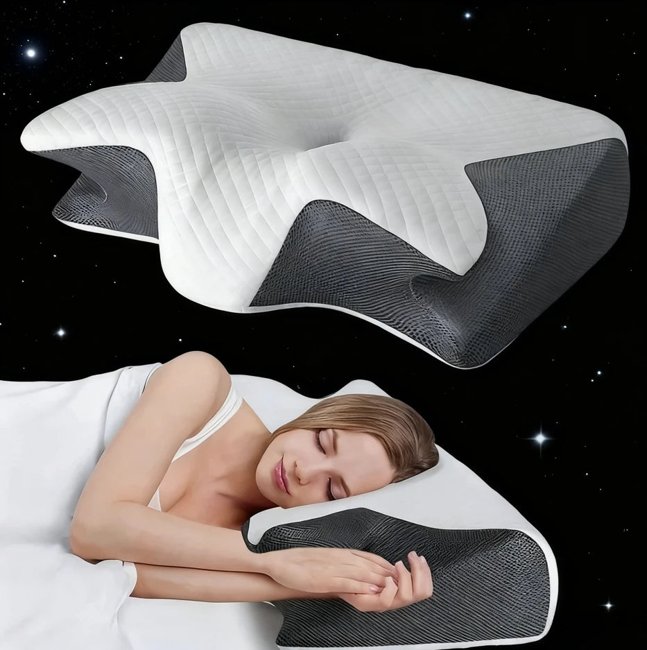 Almohada Cervical Ergonómica 2025 - Soporte Suave y Firme para Dormir de Lado, Boca Arriba y Boca Abajo