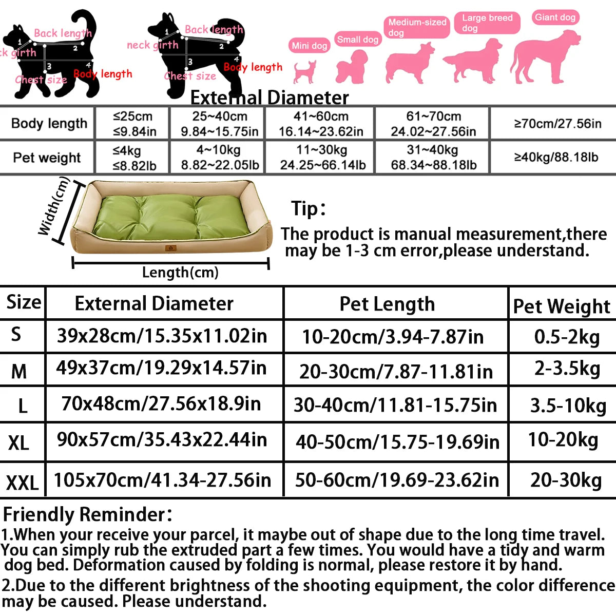 Cama Grande Impermeable para Perros - Colchón Refrescante de Verano para Mascotas, Todas las Estaciones