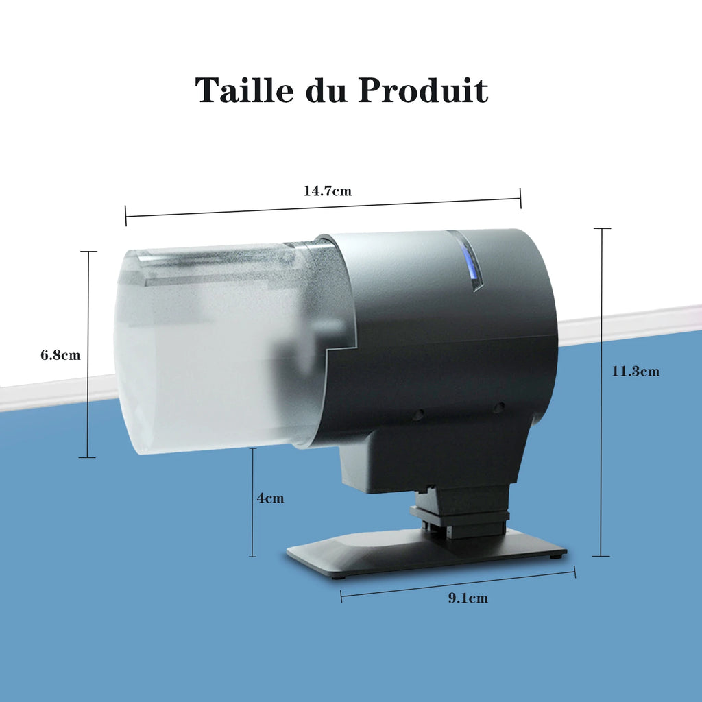 Alimentador Automático para Acuarios y Estanques - Capacidad 210ml, Dispensador Eléctrico con 3 Temporizadores