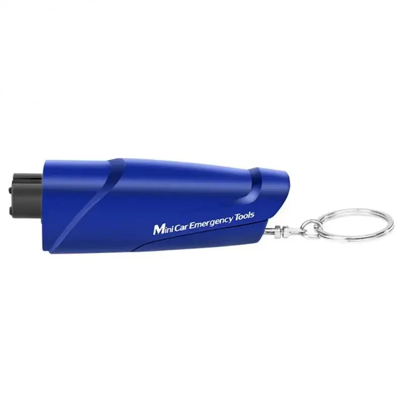 Martillo de Emergencia para Coche Multifunción - Rompecristales y Cortacinturón con Llavero