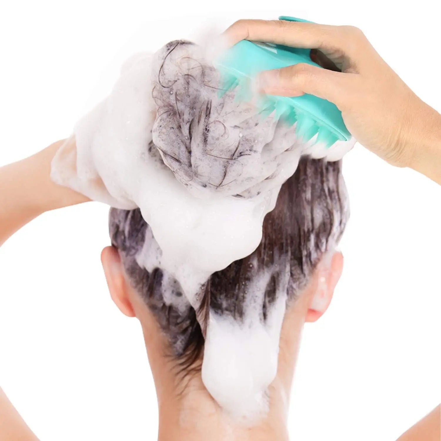 Silicone Shampoo Brush Head Scalp Massage Comb Hair Dye Tint Oil Applicator Bottle for Hair Growth Wet Dry Scalp Exfoliator Brush