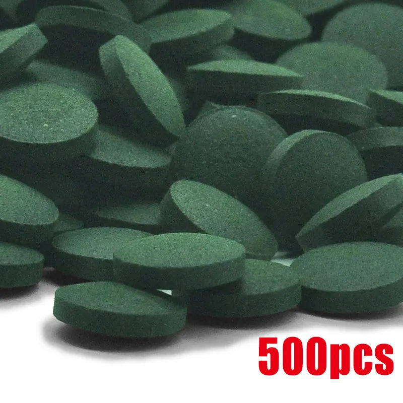 50-1000 Tabletas de Espirulina de Alta Pureza para Peces - Alimento para Camarones Cristal Rojo y Peces de Acuario
