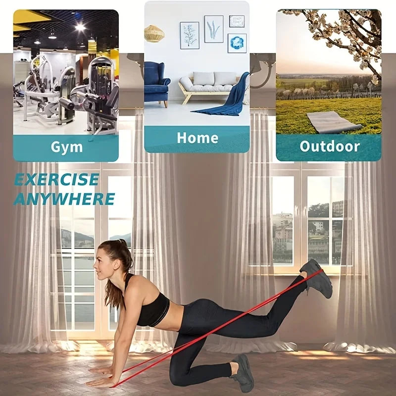 Banda Elástica de Resistencia para Yoga y Fitness - Cinturón de Estiramiento para Entrenamiento de Fuerza