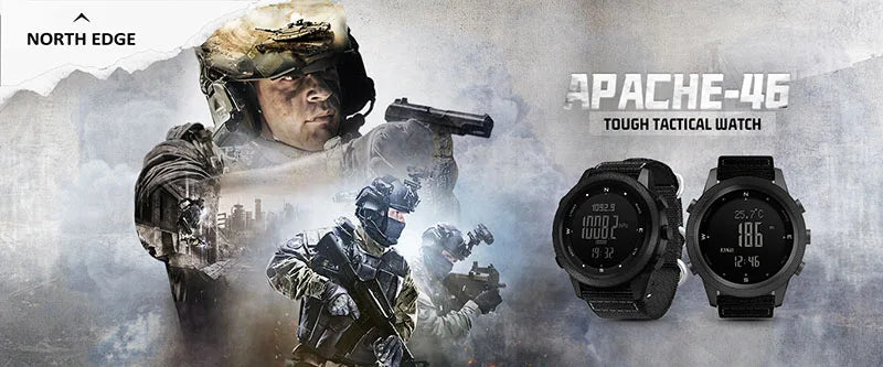 NORTH EDGE Reloj Digital Deportivo para Hombre - Altímetro, Barómetro, Brújula, Resistente 50m