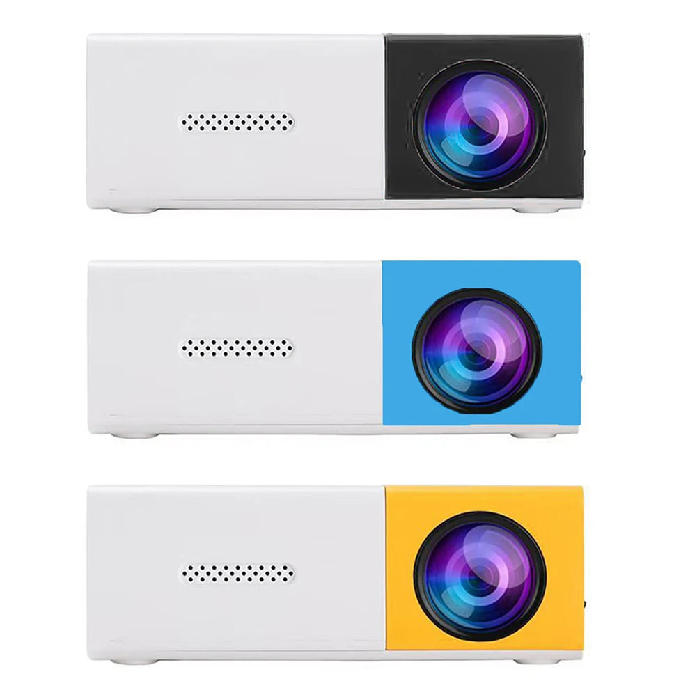 Proyector Portátil HD 1080P 400 Lúmenes - Mini Proyector de Bolsillo con HDMI, USB y Mando a Distancia para Cine en Casa