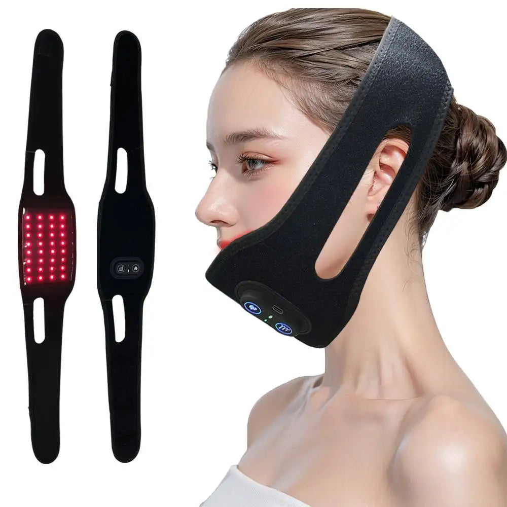 Banda LED Inalámbrica de Fototerapia 660nm y 850nm - Cuidado de Piel Cuello y Cara