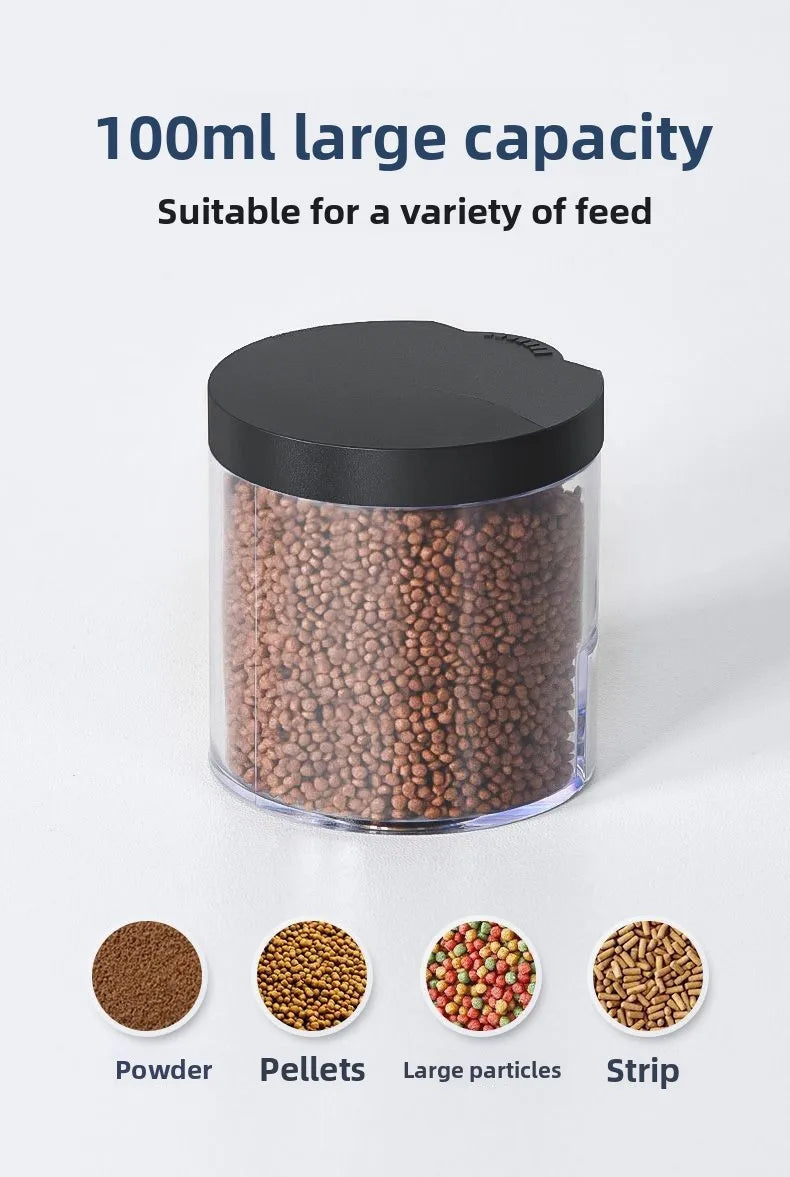 Alimentador Automático para Acuarios 100ml con Temporizador Programable - Funciona con Pilas, Ideal para Vacaciones