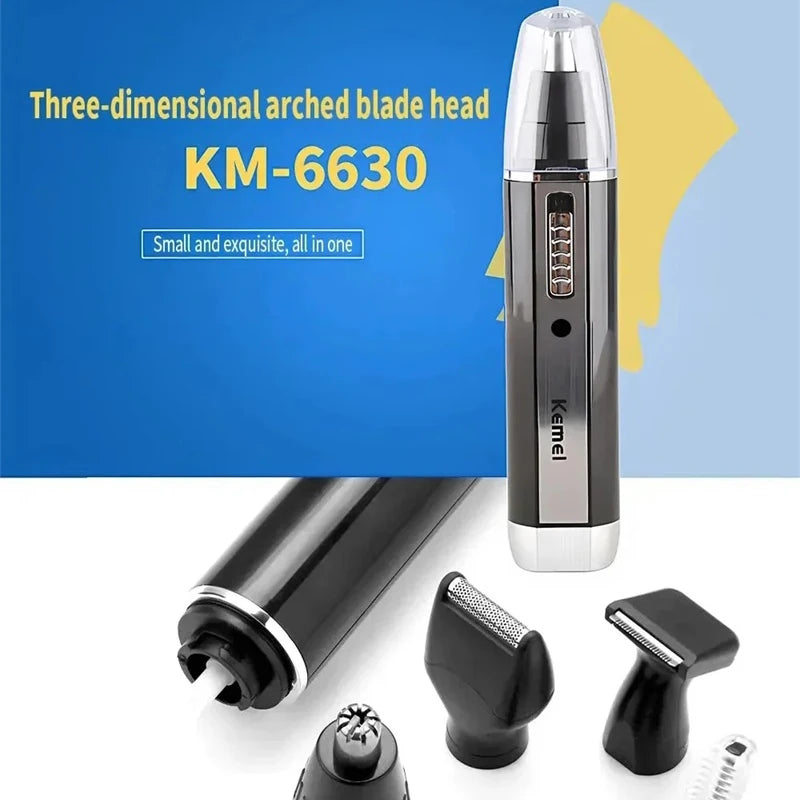 Rechargeable 4-in-1 Nose Hair Trimmer - Trimmer for Nose, Ears, Eyebrows, and Beard