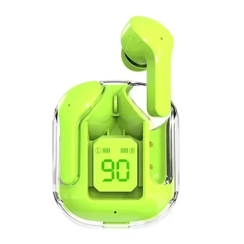 Auriculares TWS T2 Bluetooth Transparentes con ENC - Pantalla Digital de Carga, Sonido Estéreo para Móvil