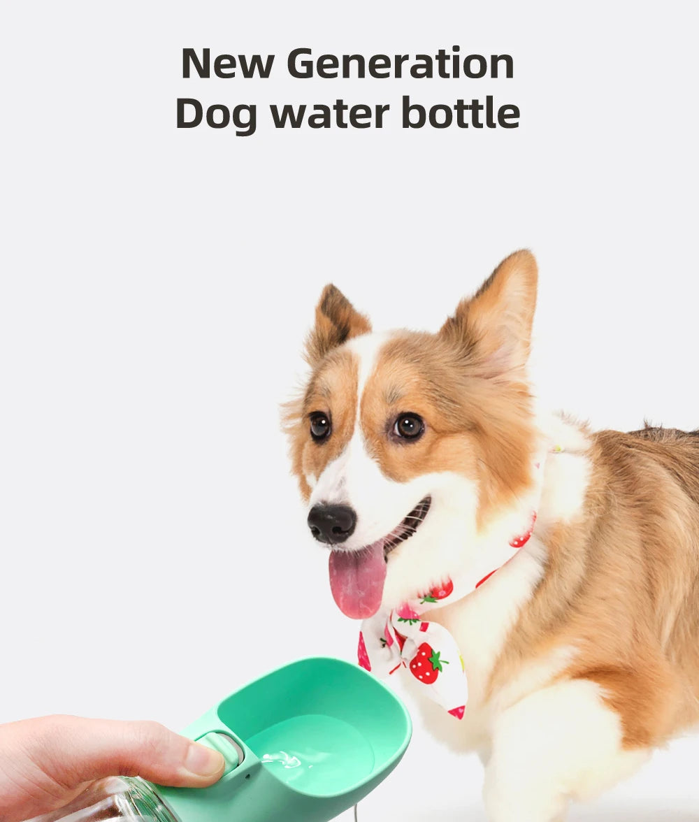 Botella de Agua Portátil para Perros y Gatos - Dispensador Antigoteo para Viajes y Paseos al Aire Libre
