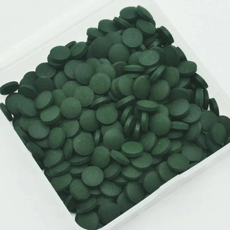 50-1000 Tabletas de Espirulina de Alta Pureza para Peces - Alimento para Camarones Cristal Rojo y Peces de Acuario